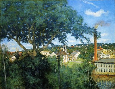 The Factory Village by J. Alden Weir